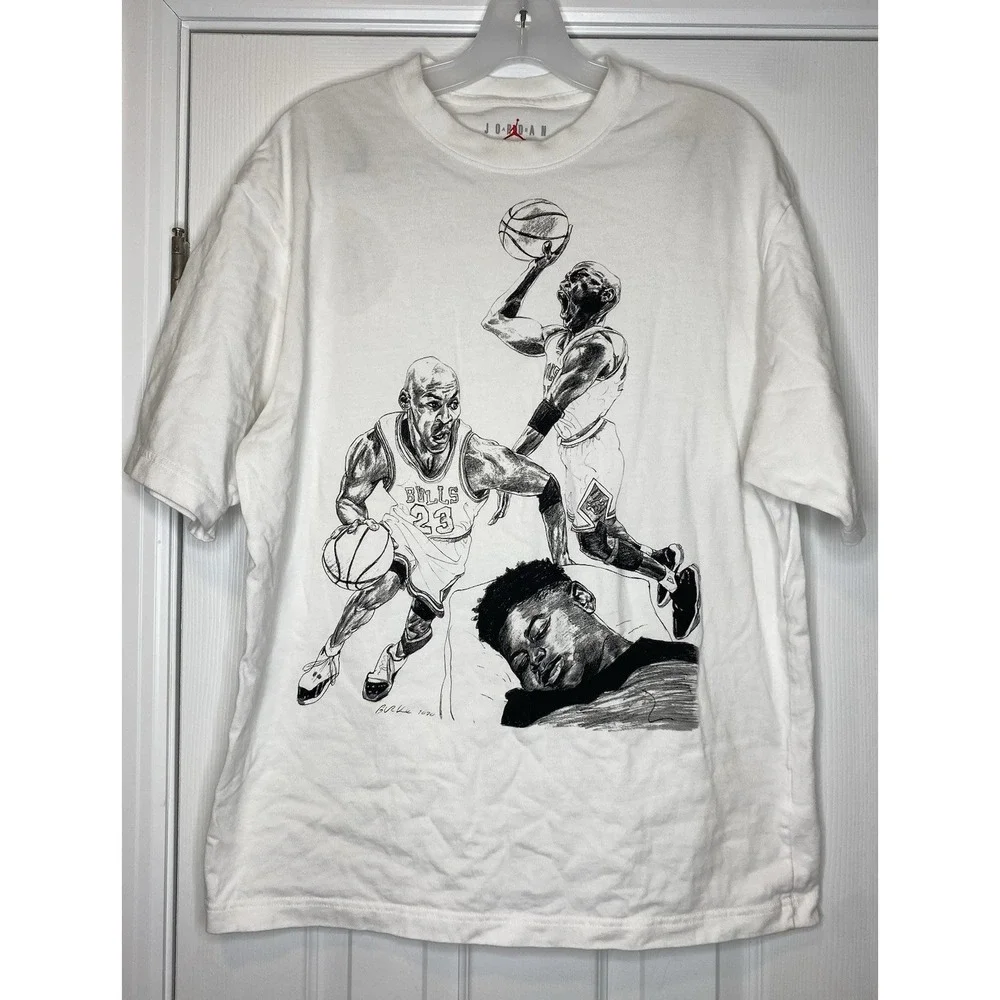 Off-white X Jordan Men's Virgil Abloh Hoop Heroes Basketball Shirt Size M *read*